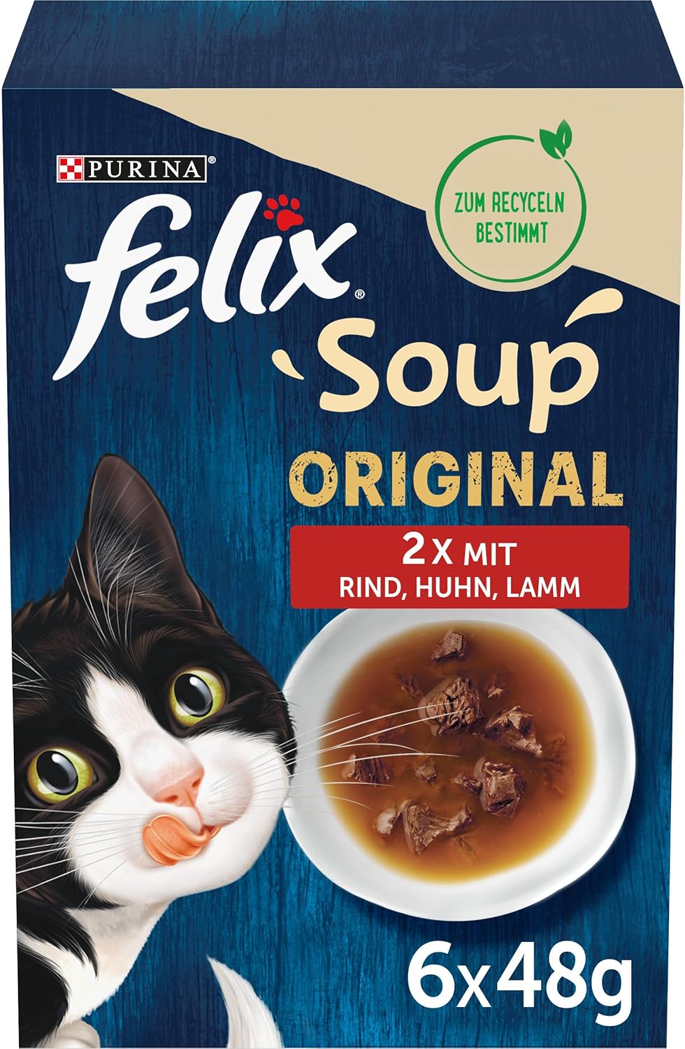 Felix Katzennassfutter Soup verschiedene Sorten mit Kabeljau Thunfisch Scholle 8