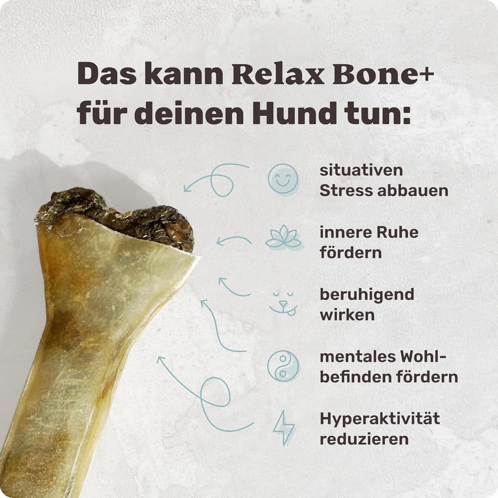 Mammaly Relax Bone Kauknochen 12 cm Rinderhaut Kamille Lavendel