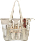 beifon Strandtasche XXL mit Reissverschluss, wasserdicht, faltbar, M-L