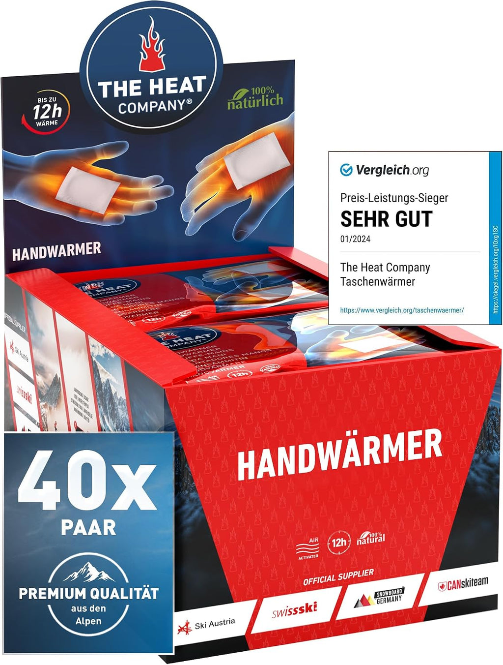 The Heat Company Handwaermer luftaktiviert bis 12 Std extra warm