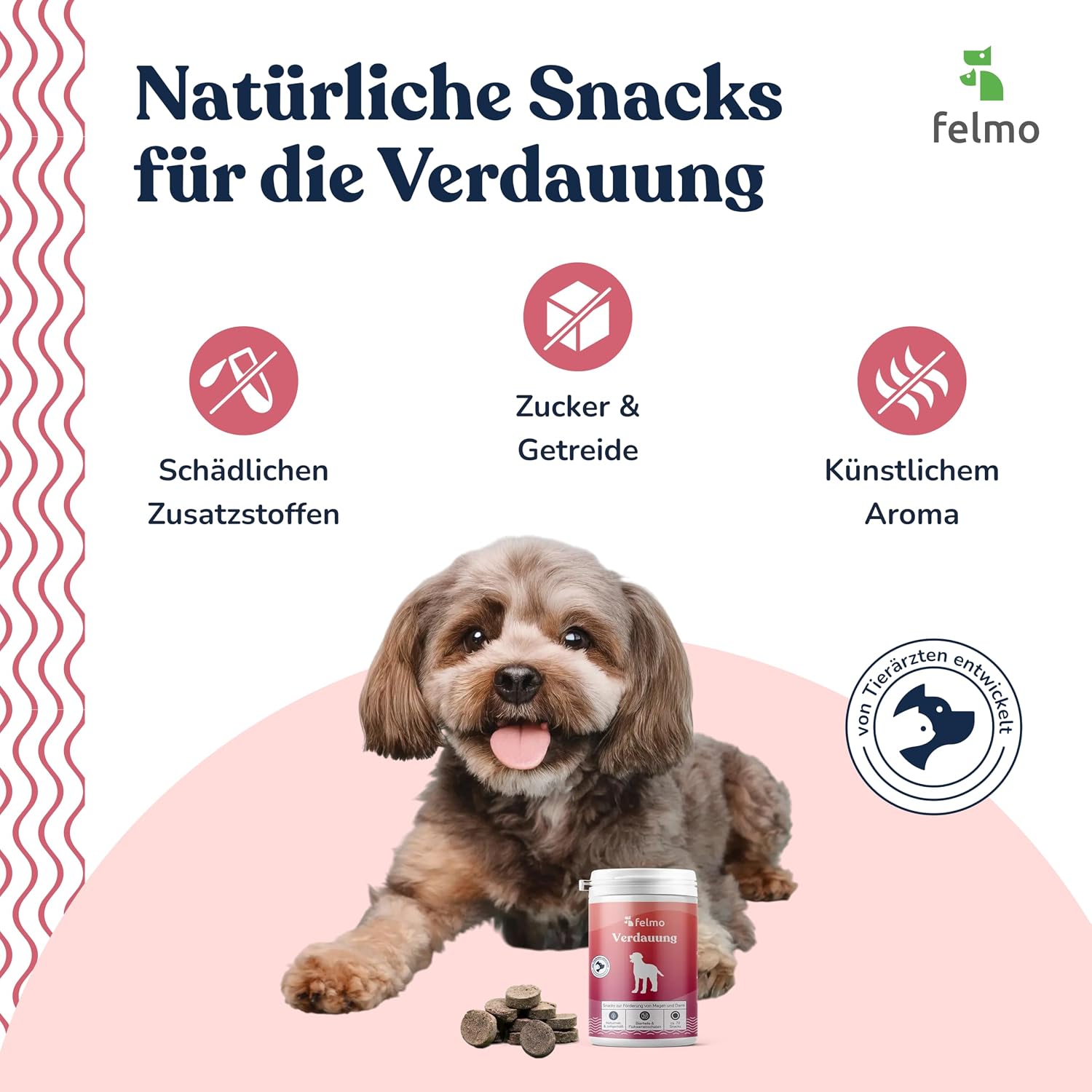 Verdauungs-Snacks fuer Hunde mit Bierhefe Insekten Vollfett getreidefre