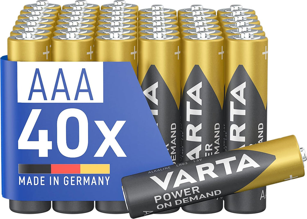 AAA Batterien 40er Pack Alkaline 1,5V Vorratspack