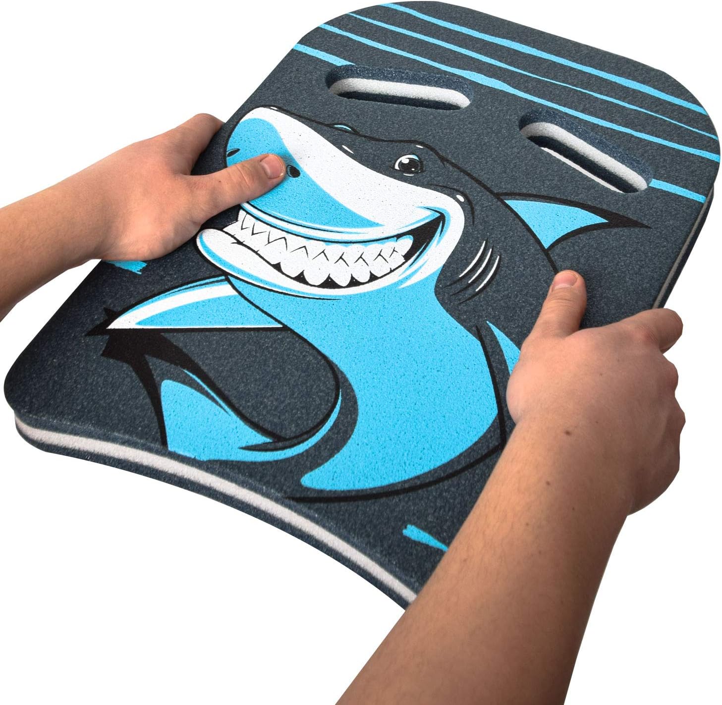 BECO Schwimmbrett Kickboard mit Griffmulden 47x31x3,6 cm fuer Kinder & Erwachsene