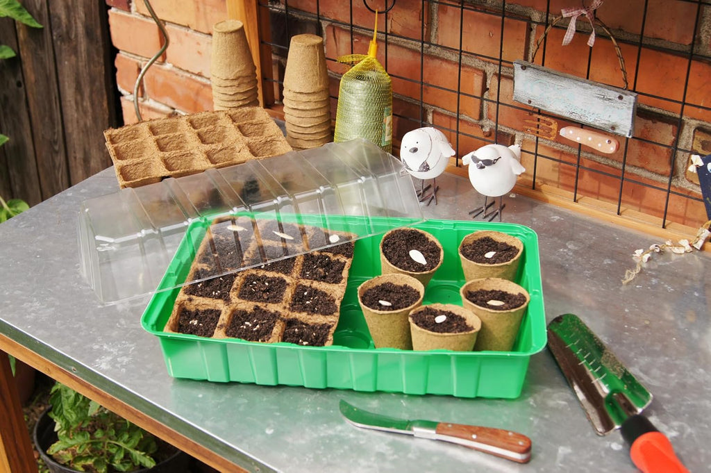96 Bio Anzuchttoepfe 6x6 cm Pflanztoepfe Set 4cm-8cm biologisch abbaubar