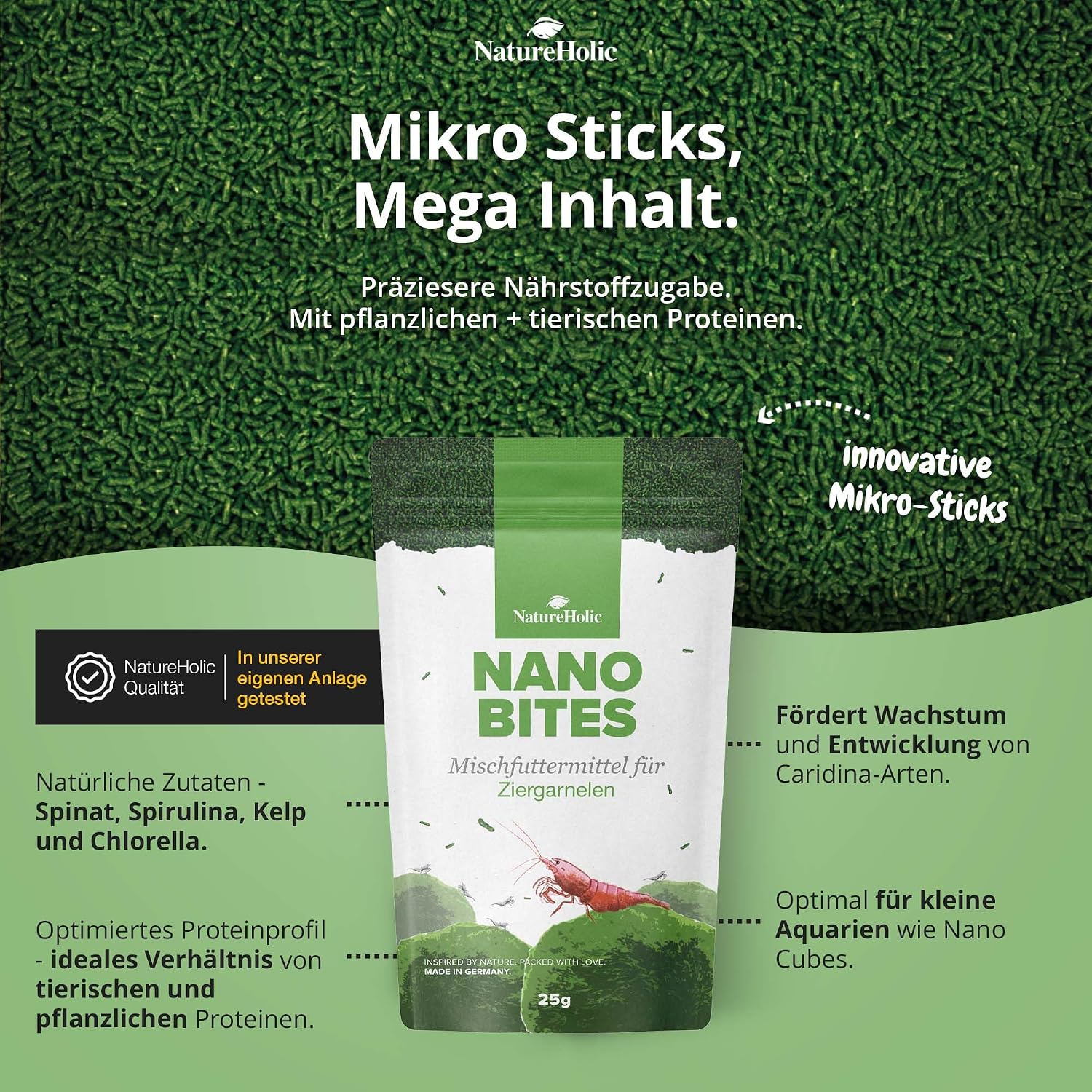 Nano Futterset Shrimp Bites und Mineralcube Pure Mineral 2in1 für Kleintiere