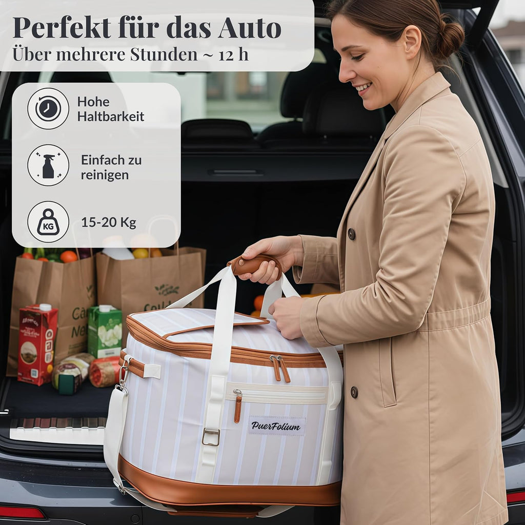 Faltbare Kuehltasche Isolierte Thermotasche Kuehlbox fuer Picknick Strand