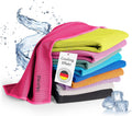 Blumtal Kuehlhandtuch 100x30 cm Mikrofaser Sporthandtuch mit Tasche Grau