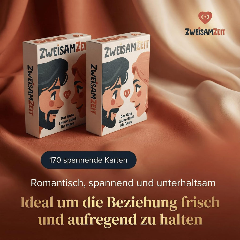 Zweisamzeit Kartenspiel fuer Paare mit Aufgaben und Fragen Valentinstag