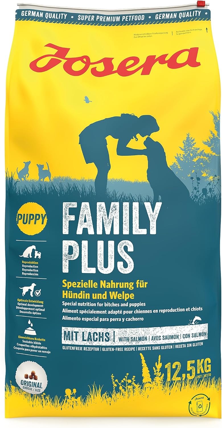 Josera Family Plus Trockenfutter Lachs & Gefluegel fuer Welpen & Mutterhuendin