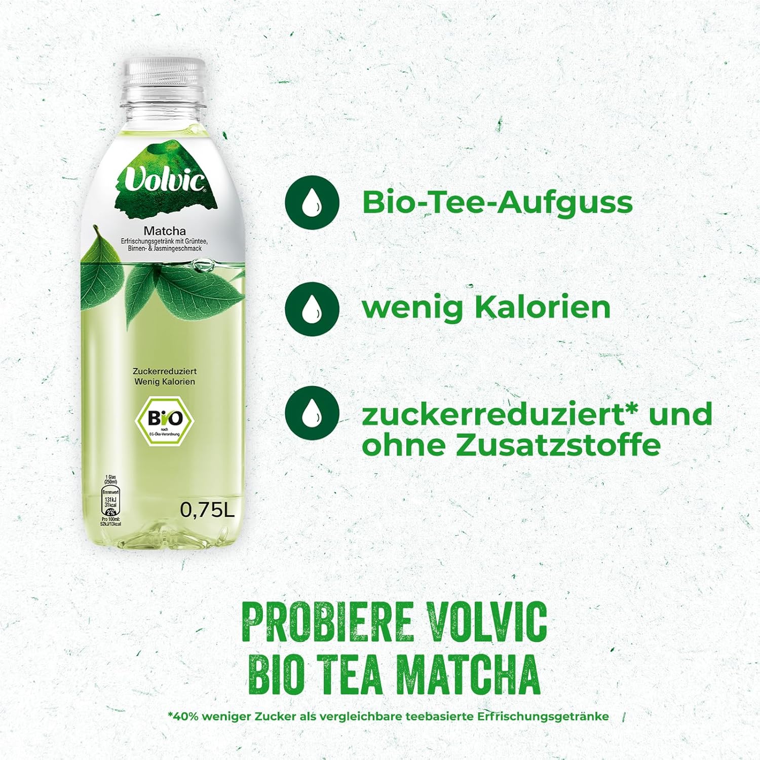 Bio Matcha Getraenk 6 x 75 cl Gruentee Getraenk Beutel