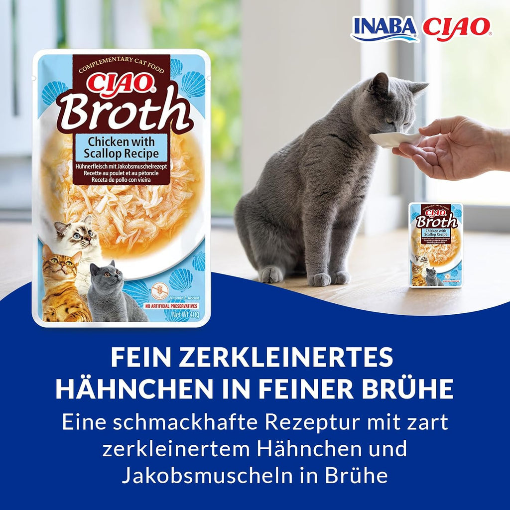 INABA Ciao Katzensuppe Huehner verschiedene Sorten 12er Pack