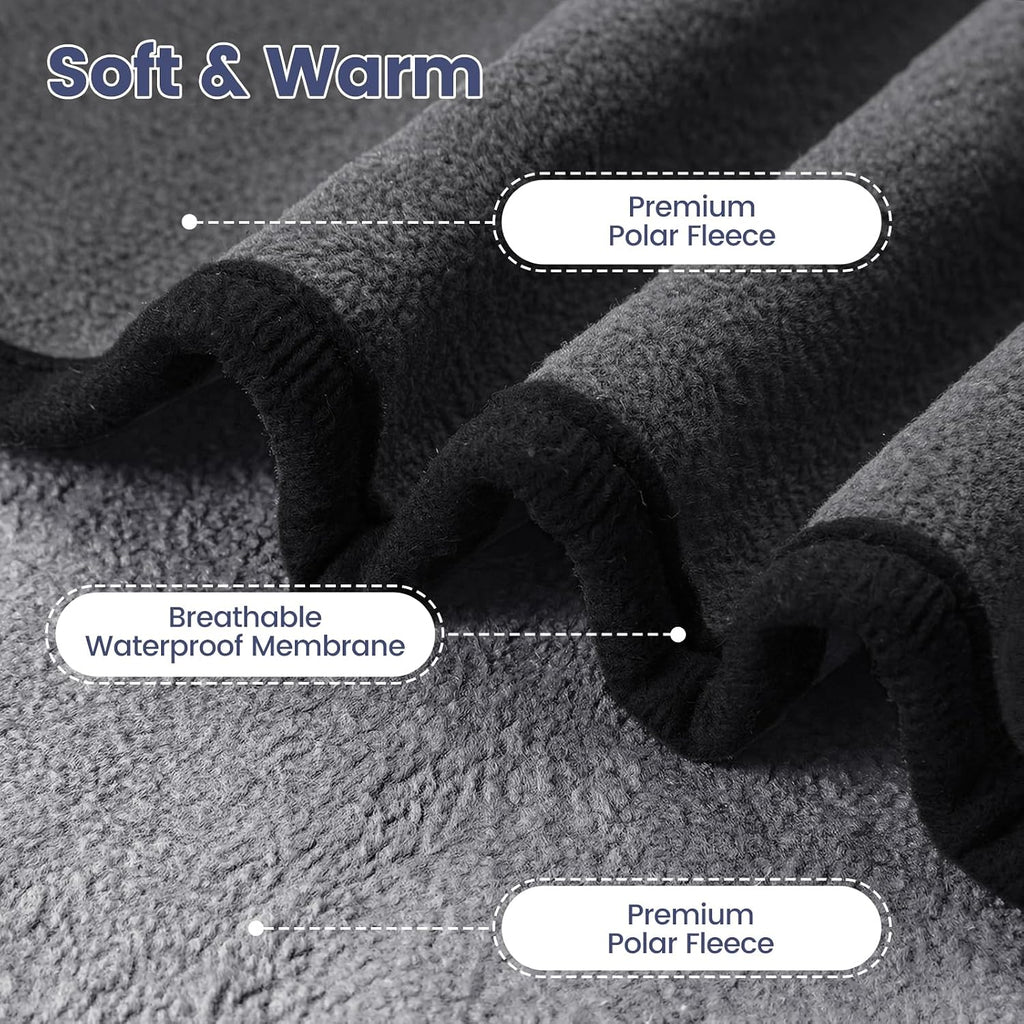 PETTOM Hundedecke 100×75 cm wasserdicht grau waschbar fuer Sofa Auto
