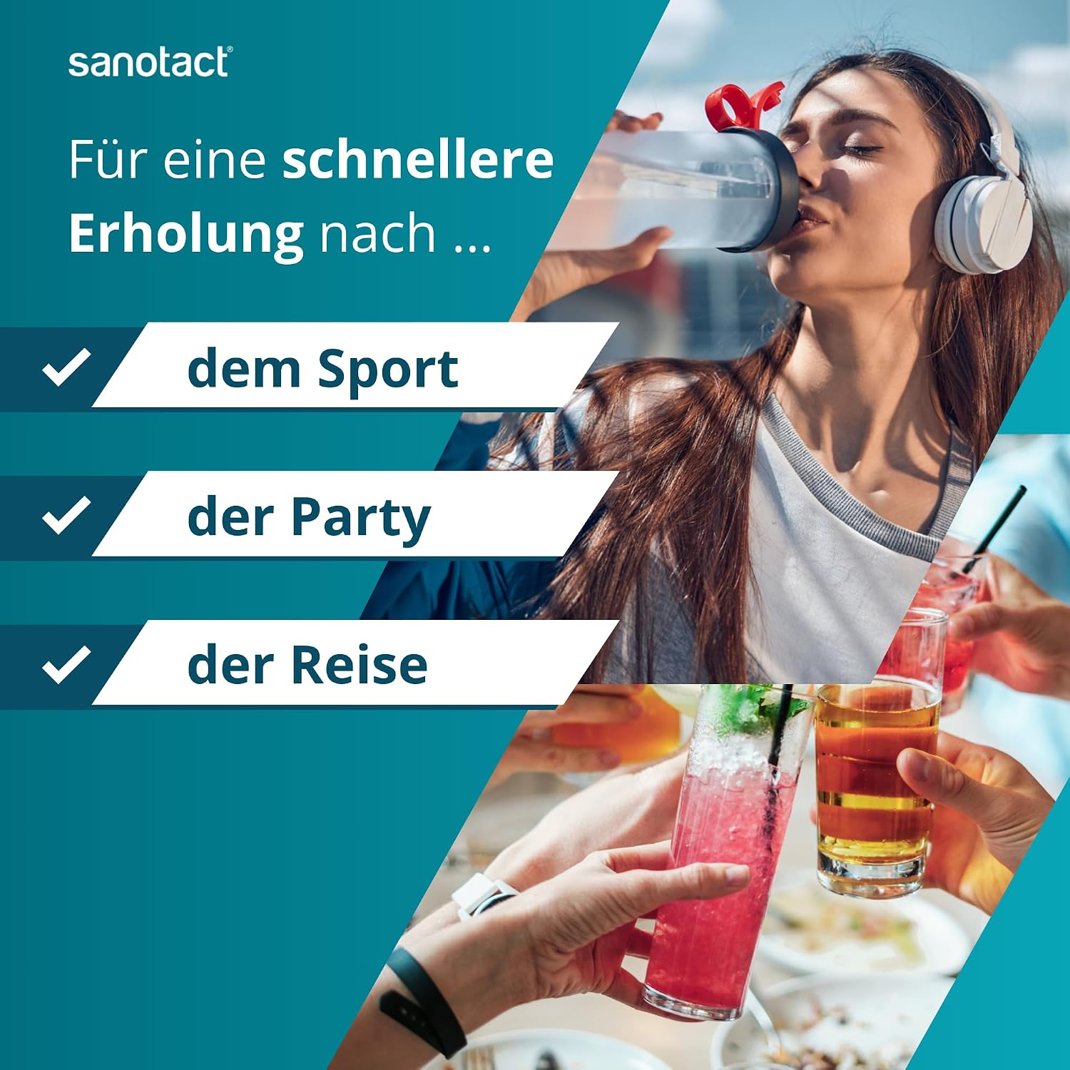 Sanotact Elektrolyte Pulver - 50 Stueck Hydration Sport Elektrolyt Tabletten