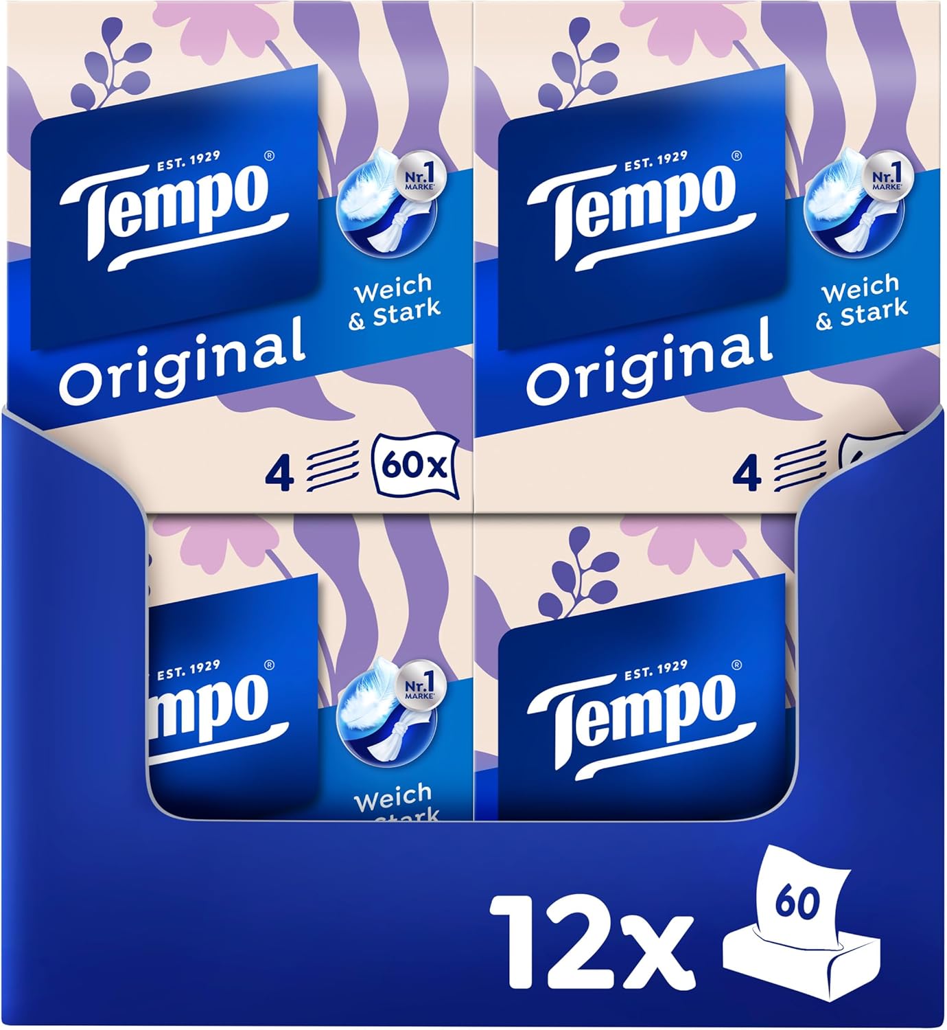 Tempo Duftbox Limited Edition 6×2 Boxen je 90 Tuecher Samtig Weich