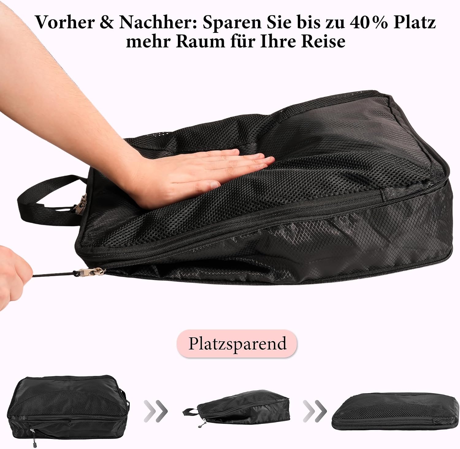 Koffer Organizer Set 8-teilig Kompressions Packing Cubes Reisegepaeck