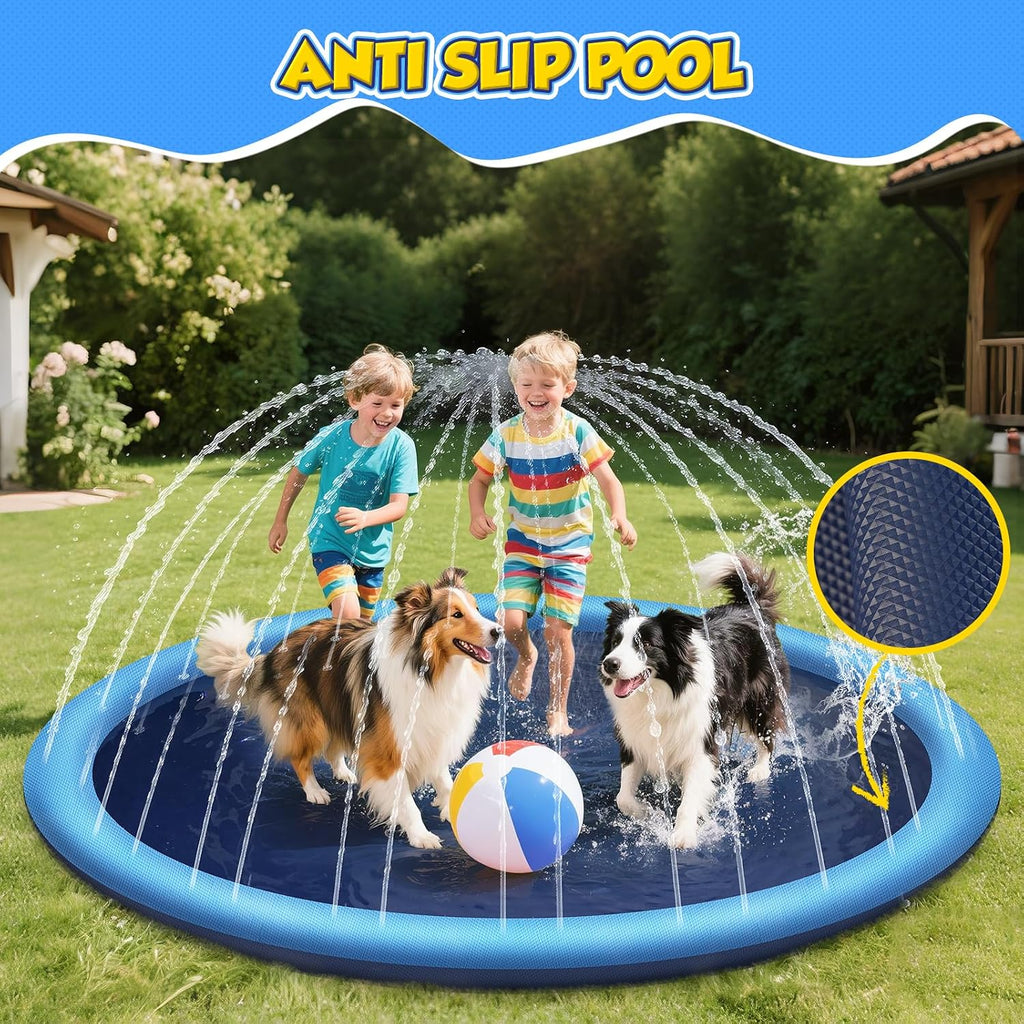 Wassersprinkler Splash Pad 200 cm rund mit Antirutsch Kinder Gartenspielzeug