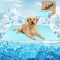 Vivifying Kuehlmatte fuer Hunde 101 x 76 cm wendbar mit Pluesch-Rueckseite