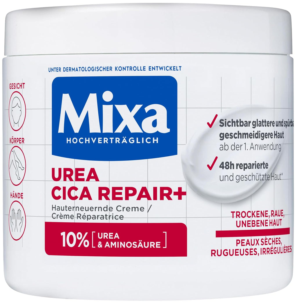 Mixa Urea Cica Repair Koerpercreme 400 ml fuer trockene rissige Haut