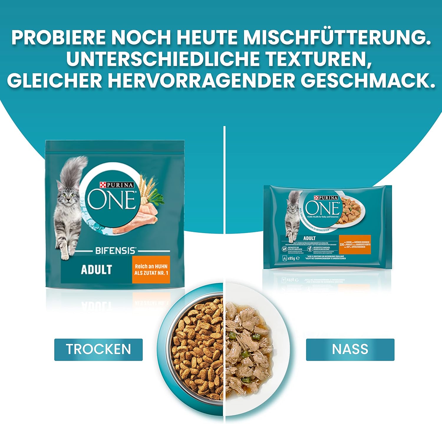 PURINA ONE BIFENSIS Adult Katzenfutter Huhn verschiedene Sorten