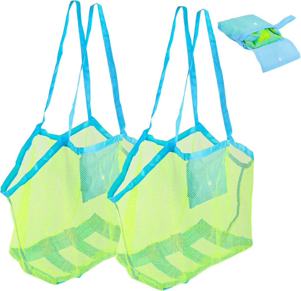 Strandtasche Netz gross faltbar Aufbewahrungsbeutel fuer Sandspielzeug Bad Reise