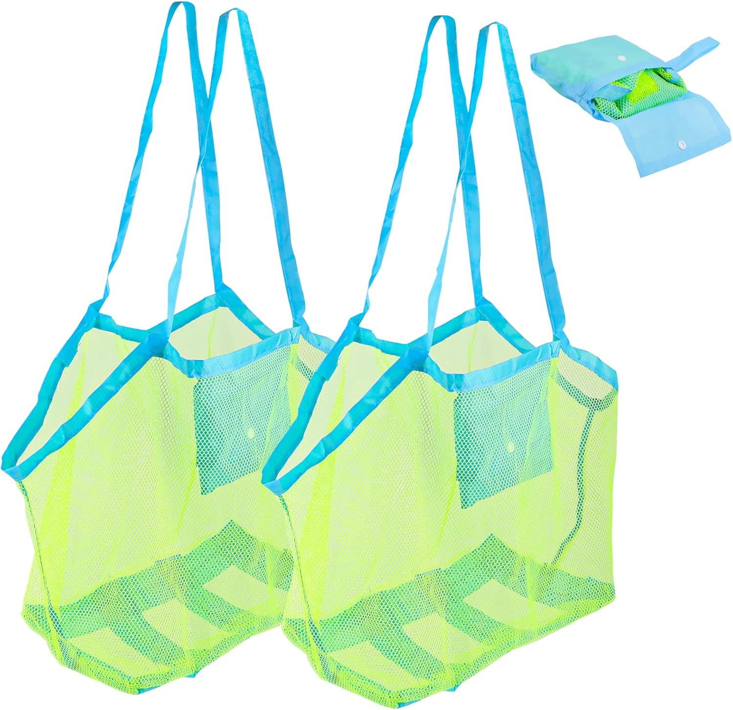 Strandtasche Netz gross faltbar Aufbewahrungsbeutel fuer Sandspielzeug Bad Reise