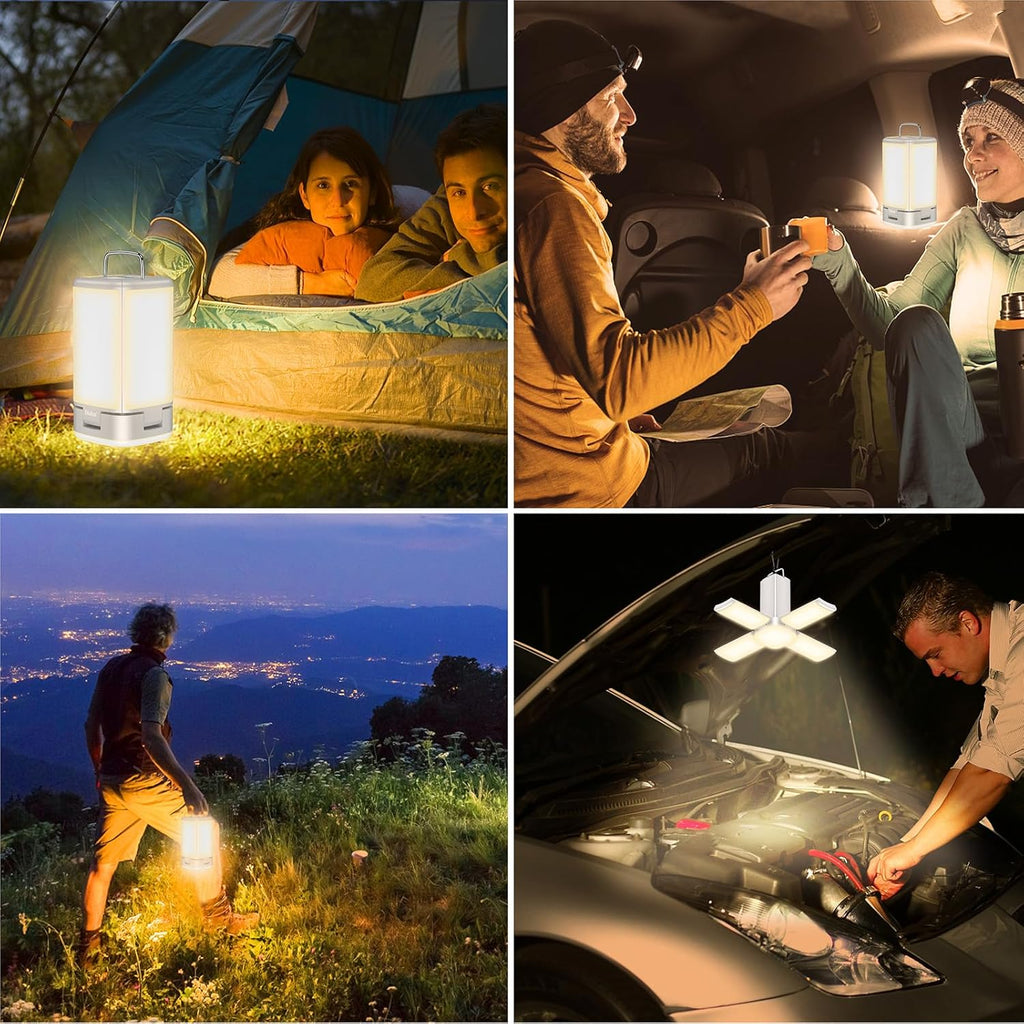 Blukar LED Campinglampe 116 LEDs USB‑C wiederaufladbar 7 Lichtmodi Zeltlampe