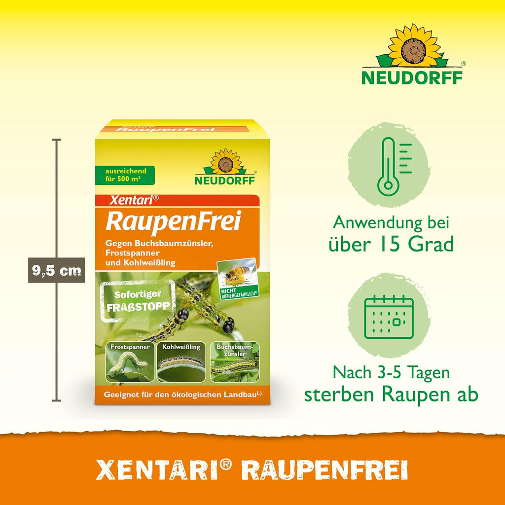 Neudorff Xentari RaupenFrei biologisches Insektizid fuer 500 m²