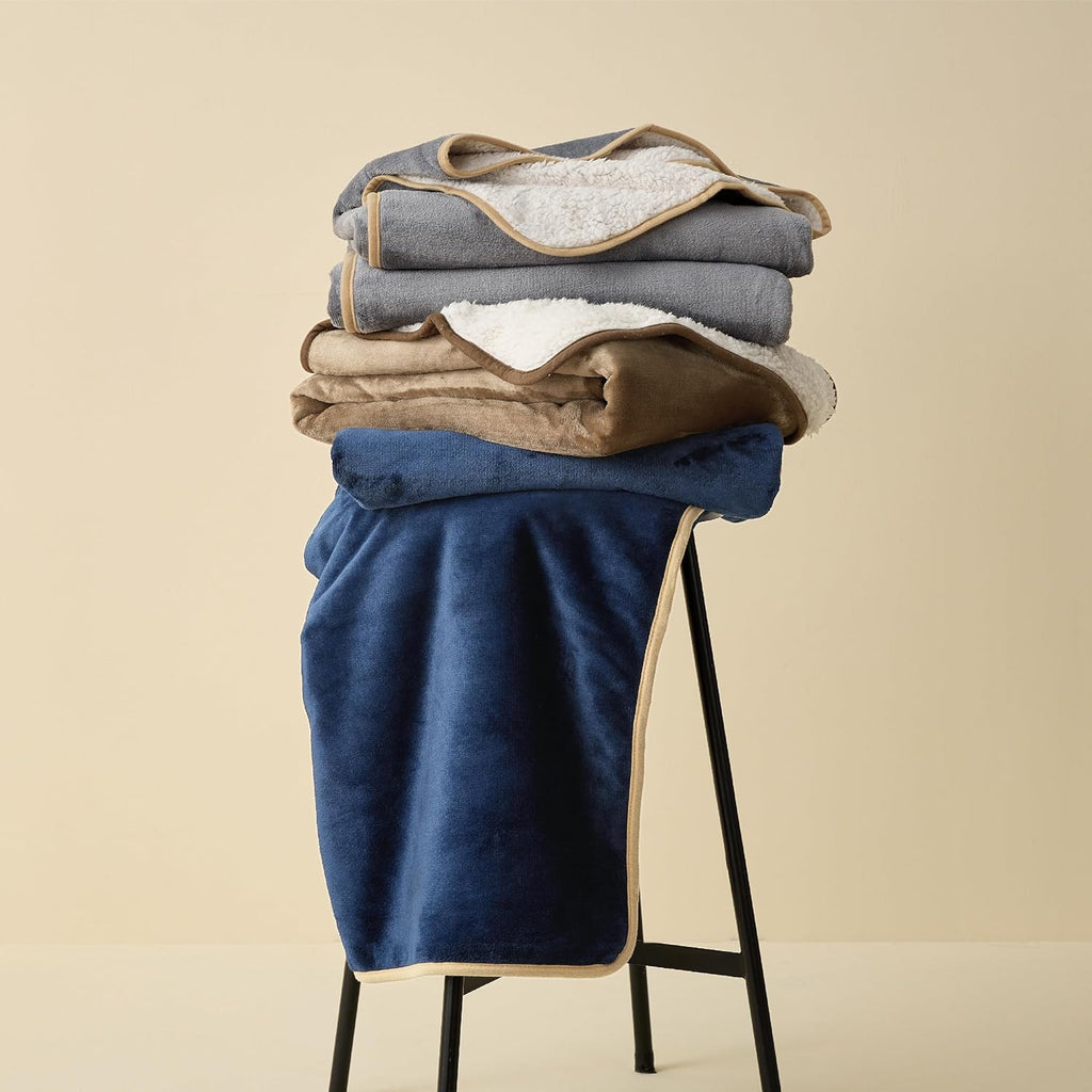 LE SURE Hundedecke 100x80 cm wasserdicht Sherpa Fleece Grau