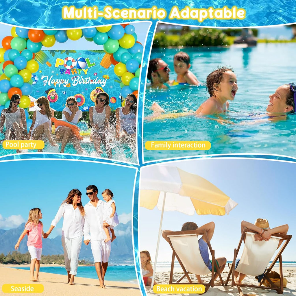Zikenis 2er Set Aufblasbare Wasserhaengematte mit Netz und Pumpe