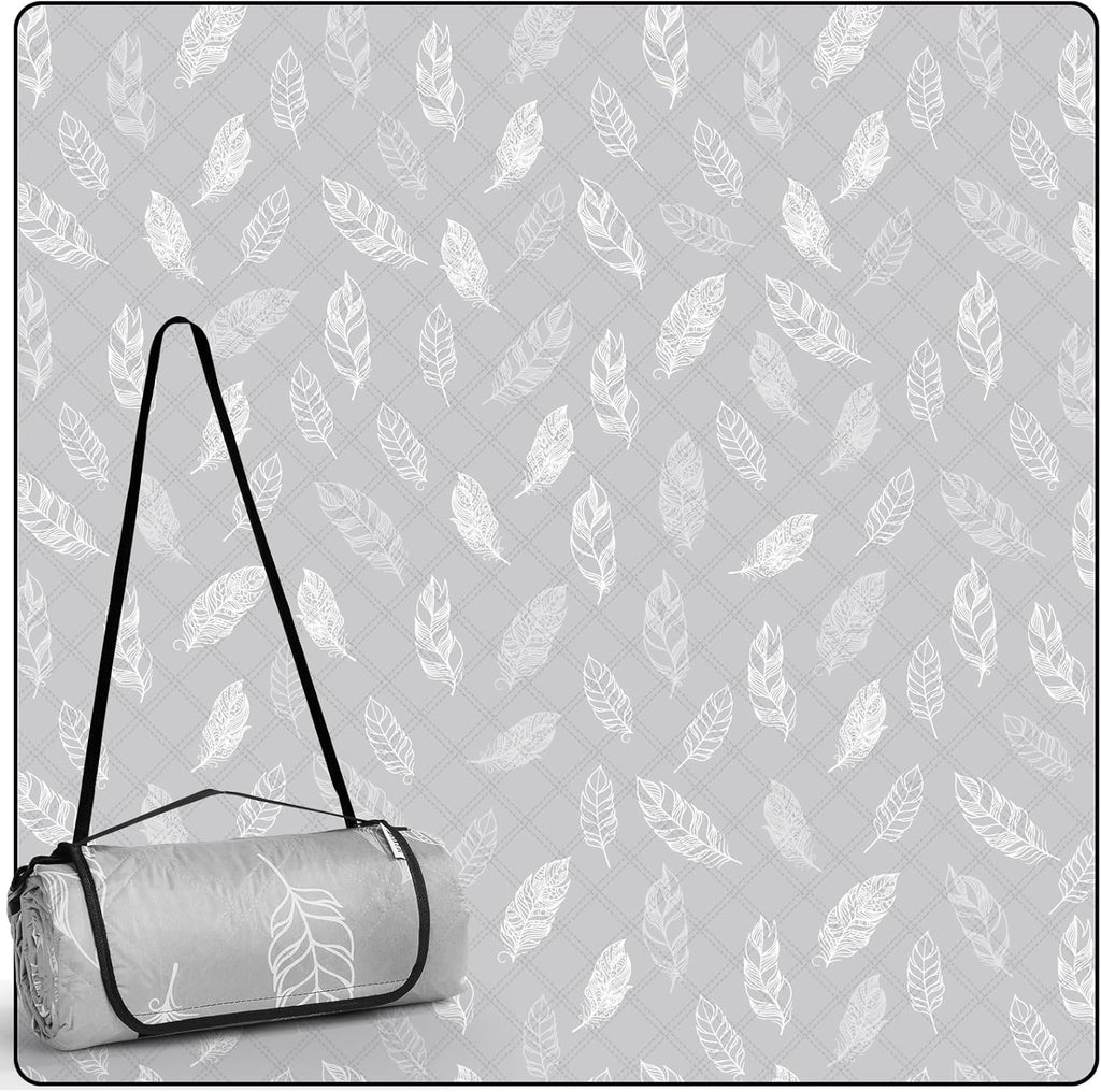 DEWUR Picknickdecke 200cm wasserdicht sandfrei XXL Campingdecke Gruen