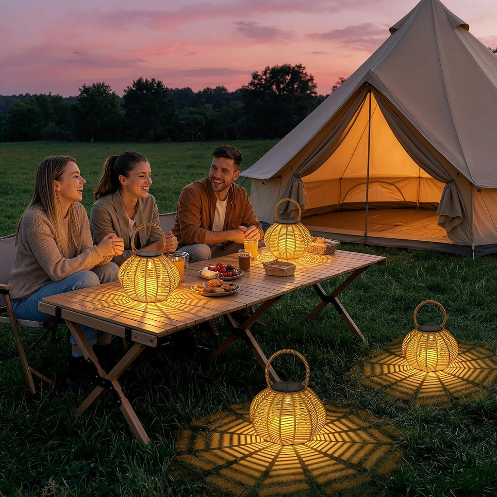 Solarlampen Aussen haengend 2er Set IP65 wasserdicht Balkon Garten Terrasse Deko