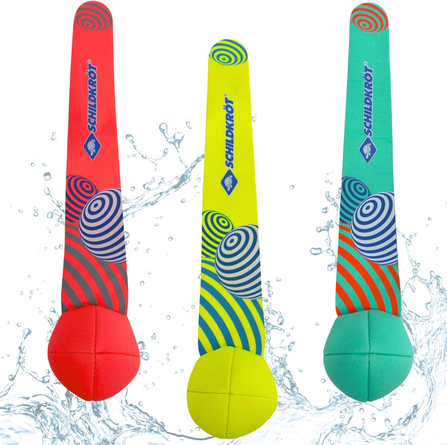 Schildkroet Neopren Diving Balls 3 Tauchbaelle mit Schweif Sandfuellung Pool Tauche