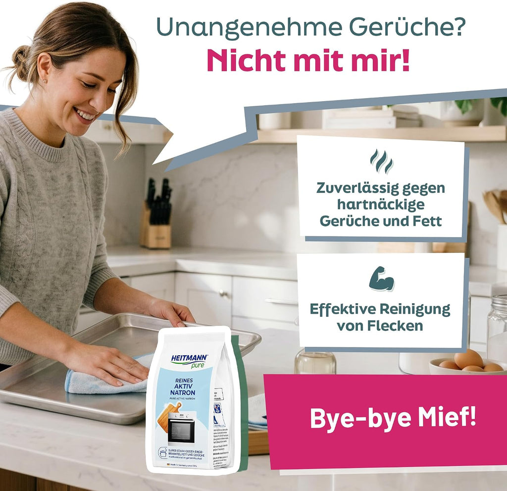 Aktiv Natron Reiniger 450 g - Fleckenentferner Fettloeser Geruchsentferner