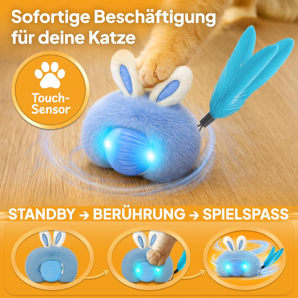 Elektrischer Katzenspielball Interaktives Spielzeug automatischer Turbo