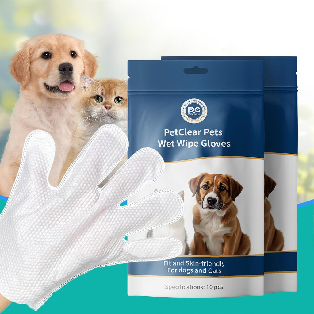 Pflegetuecher fuer Hunde und Katzen 10er Pack hypoallergen ohne Duft Einweg 3 Pack