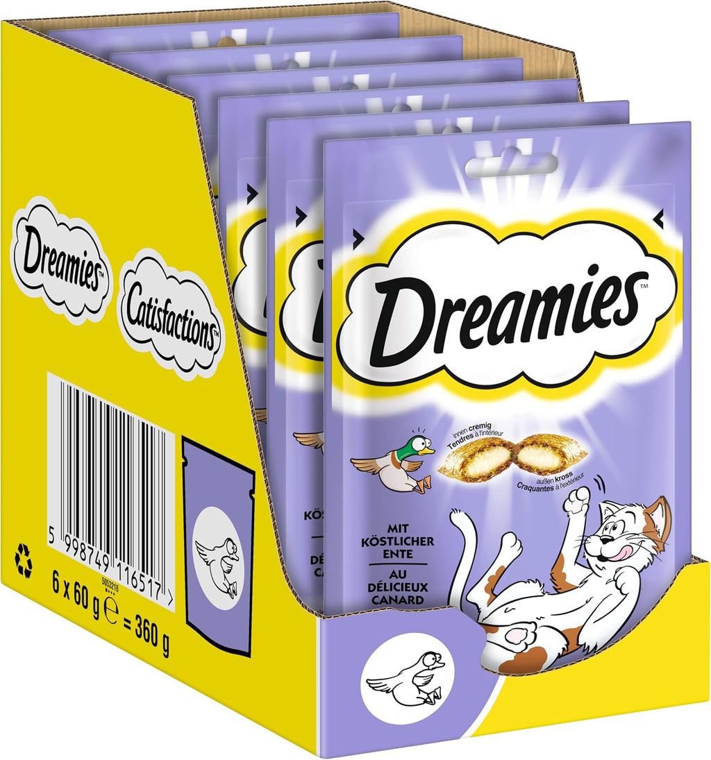 Dreamies Katzensnacks 12x60g () verschiedene Sorten Huhn Kaese Lachs