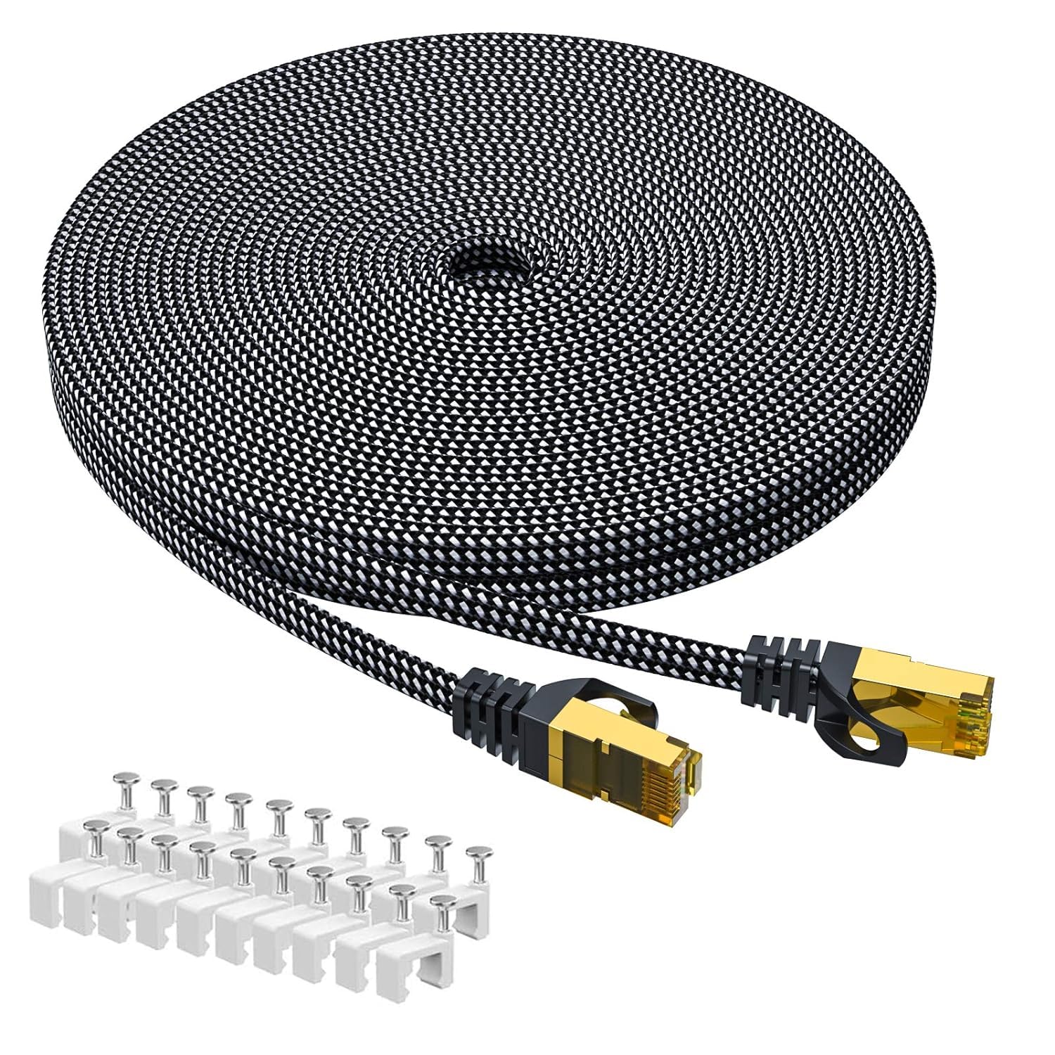 CAT8 Netzwerkkabel RJ45 10m 40Gbps 2000MHz Ethernet fuer Router PC 0,5m-50m