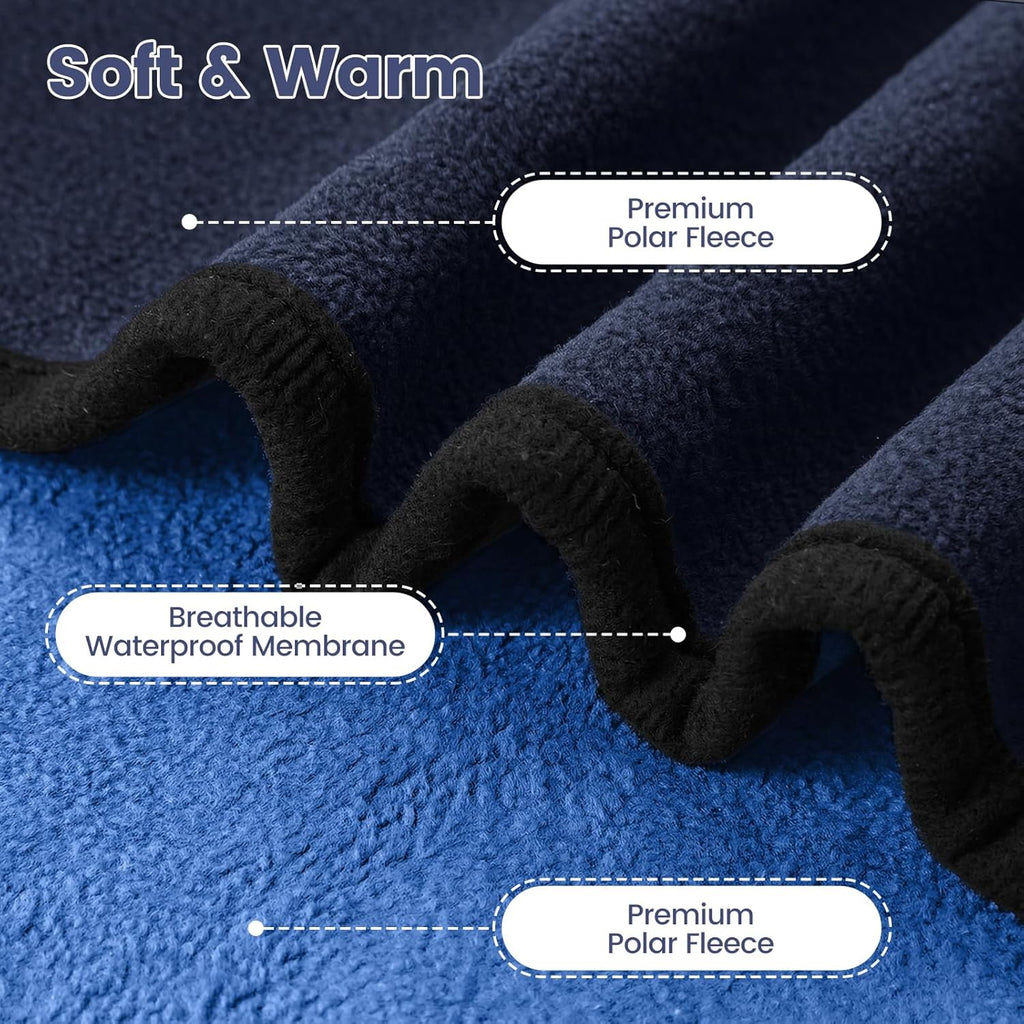 PETTOM Hundedecke 100×75 cm wasserdicht grau waschbar fuer Sofa Auto