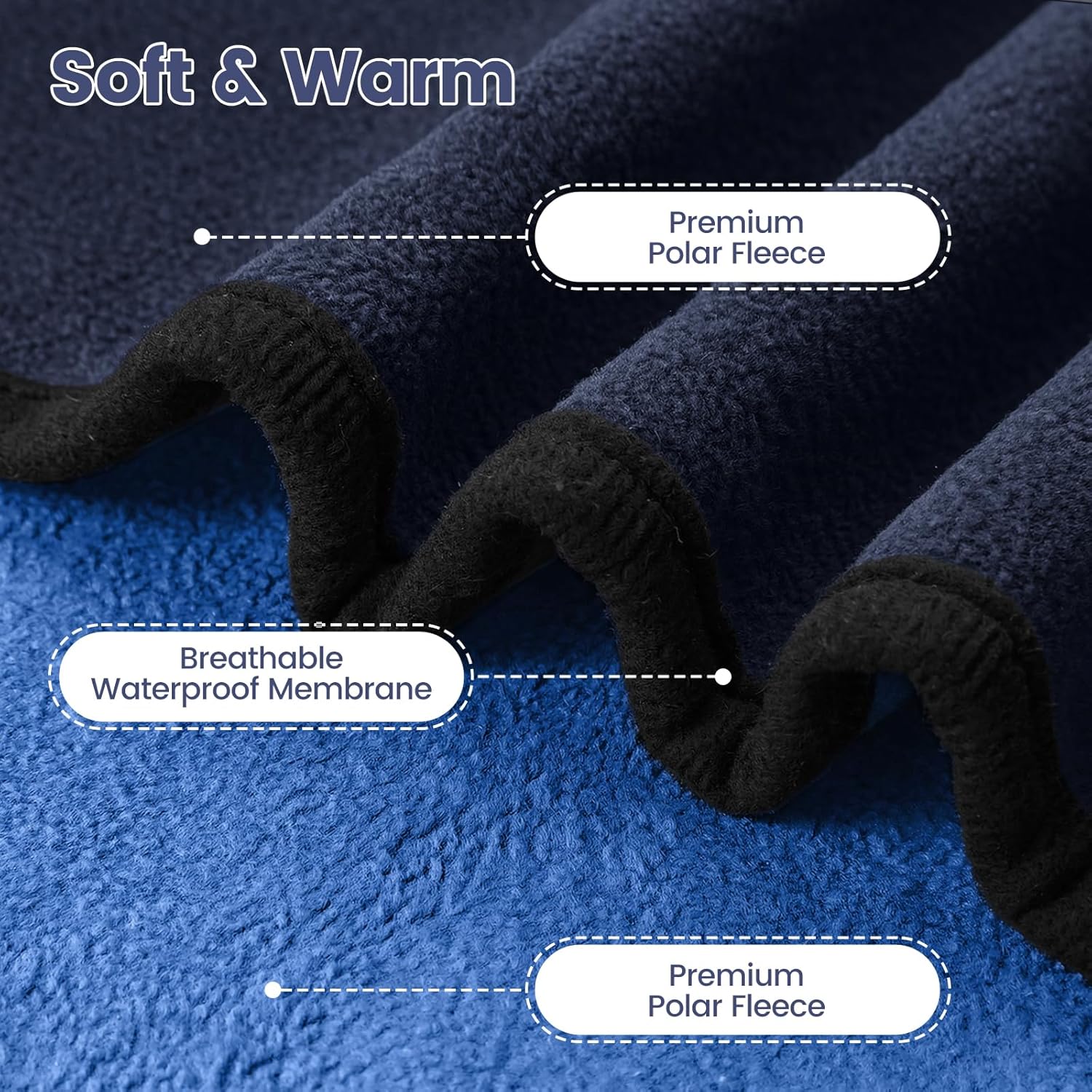 PETTOM Hundedecke 100×75 cm wasserdicht grau waschbar fuer Sofa Auto