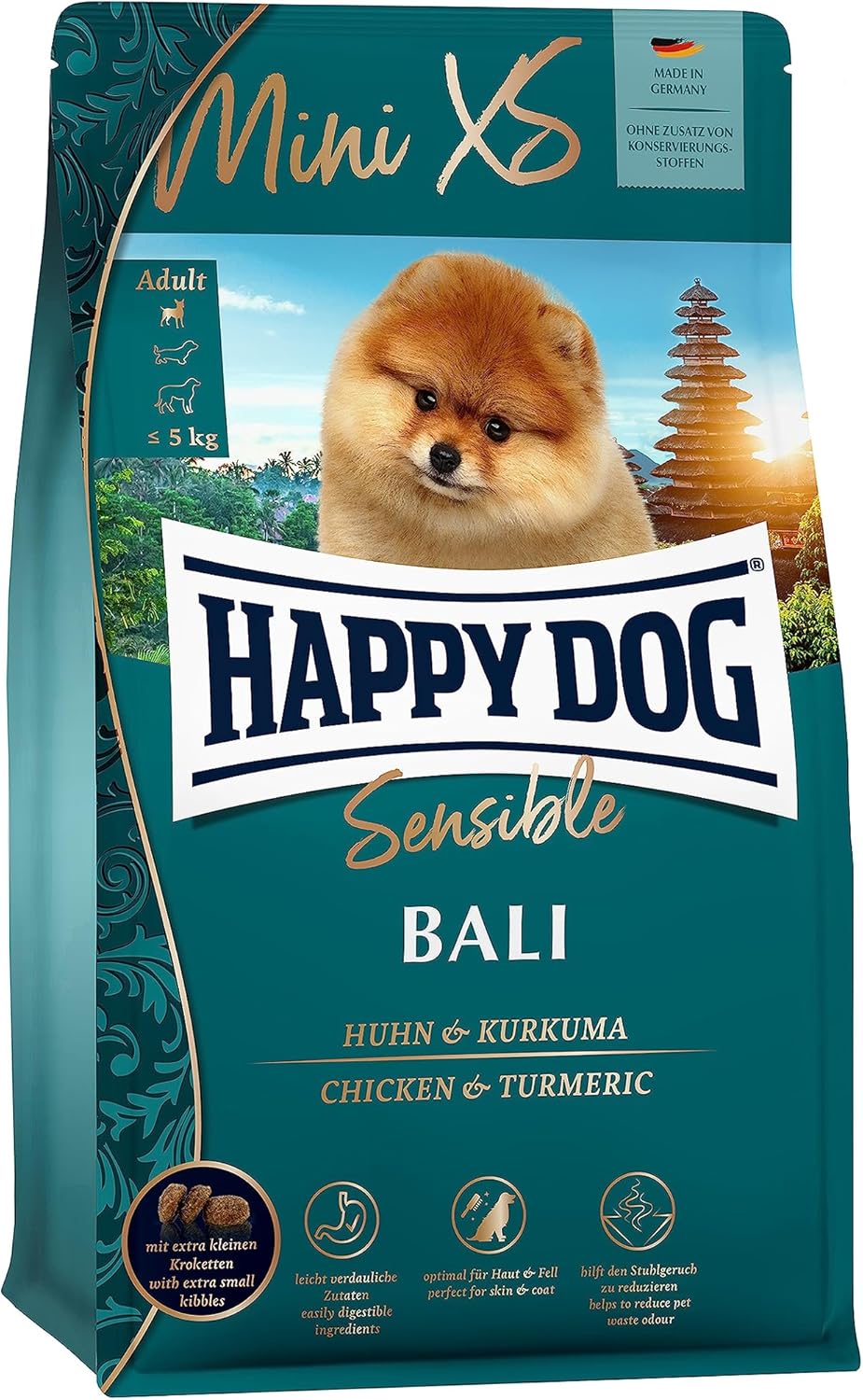 Happy Dog Supreme Mini XS Bali Haehnchen mit Kurkuma verschiedene Sorte