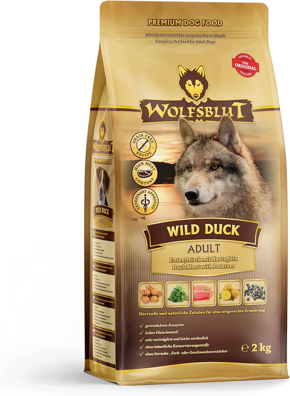 Wolfsblut Wild Duck Adult Hundefutter getreidefrei Ente verschi