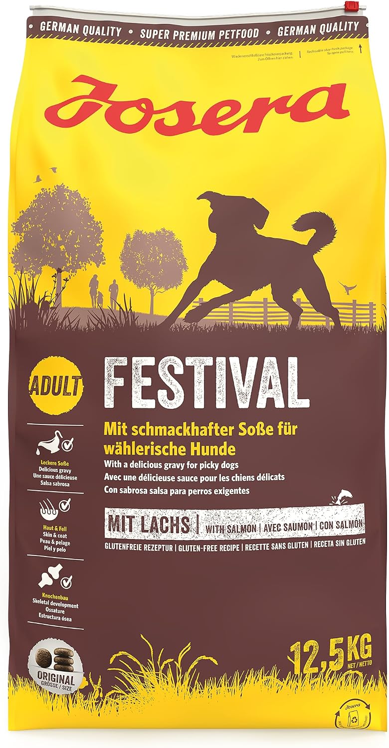 Hundefutter Trockenfutter weizenfrei mit Lachs und Gefluegel