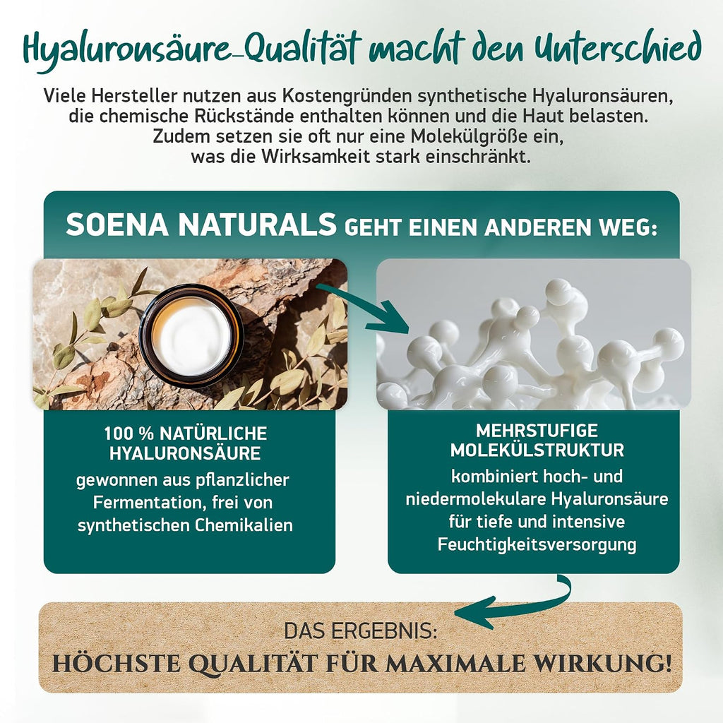 Hyaluron Q10 Creme 100 ml Tages- und Nachtcreme Anti-Falten Bio