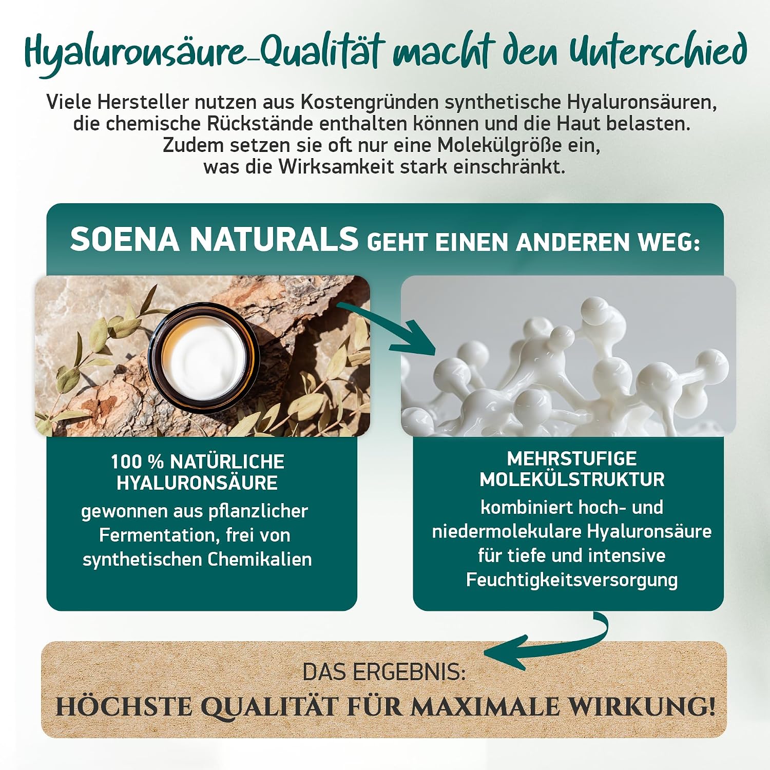 Hyaluron Q10 Creme 100 ml Tages- und Nachtcreme Anti-Falten Bio