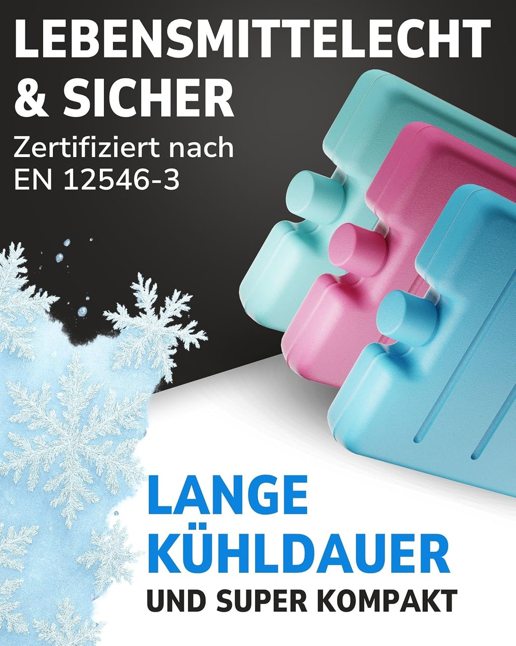 ToCi Mini Kuehlakkus fuer Kuehltasche und Brotdose platzsparend 4er Set