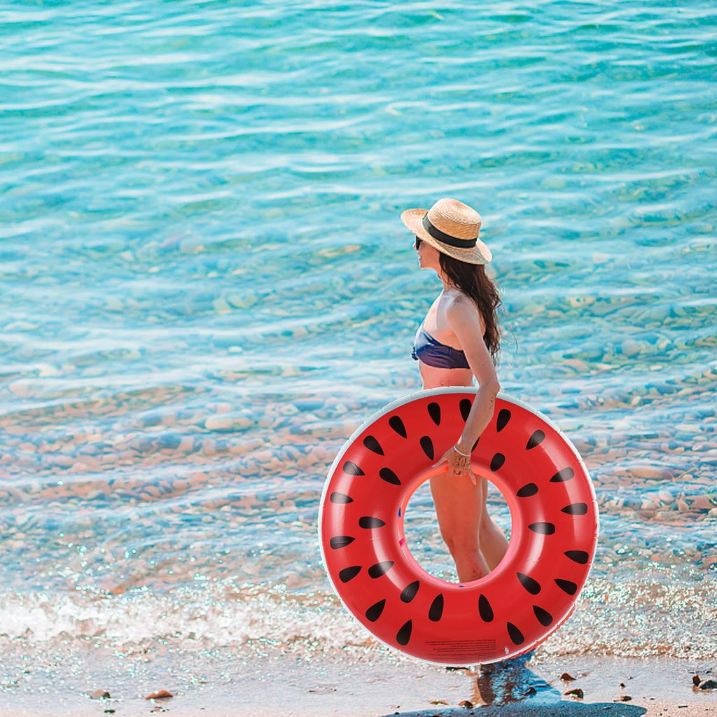 Aufblasbarer Schwimmring 120 cm fuer Erwachsene, Donut Poolring