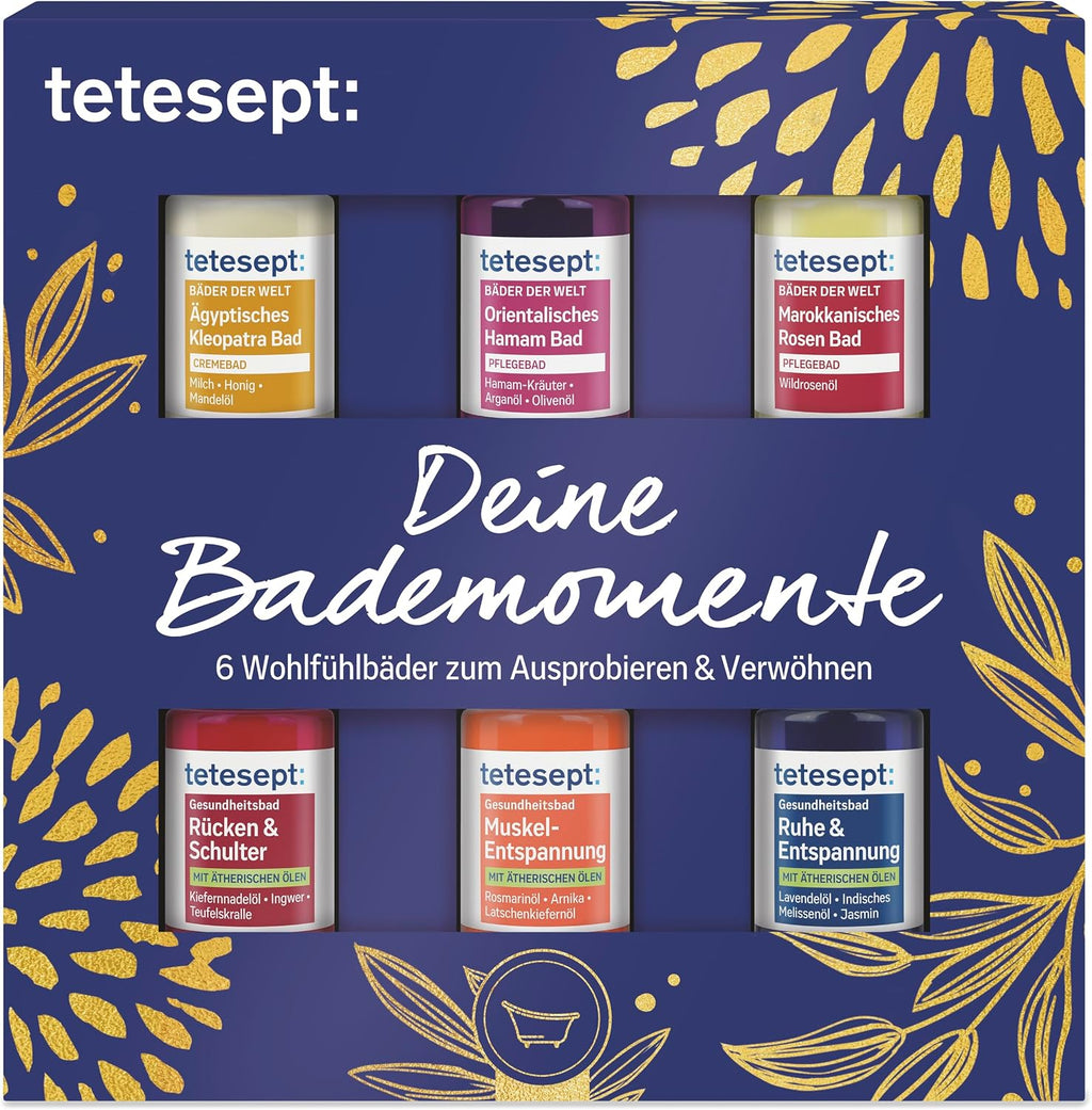 Tetesept Baeder Geschenkset 6 x Badezusatz Probierset Bademomente