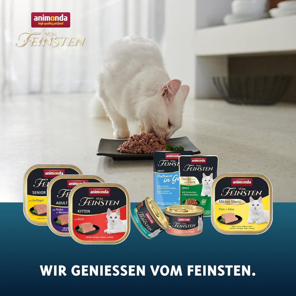 Animonda Vom Feinsten Senior Gefluegel Katzenfutter nass 32x100g, verschiedene So