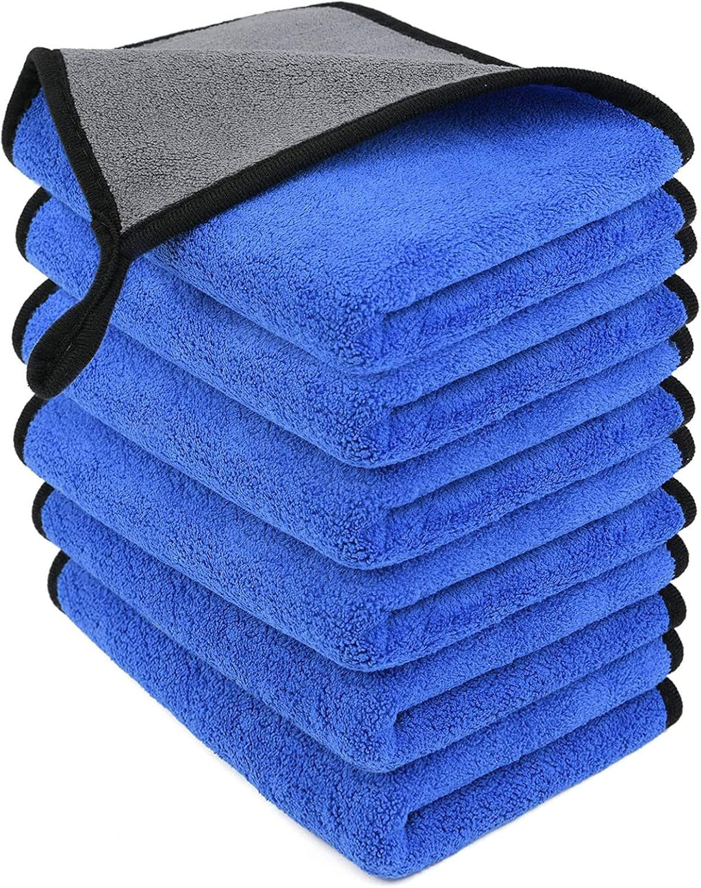 URAQT Mikrofasertuecher Auto 6er Set 500 GSM fusselfrei 30cm-60cm Reinigung
