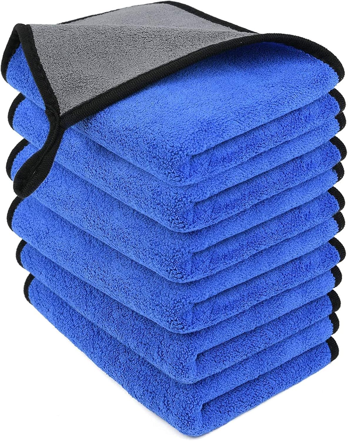 URAQT Mikrofasertuecher Auto 6er Set 500 GSM fusselfrei 30cm-60cm Reinigung
